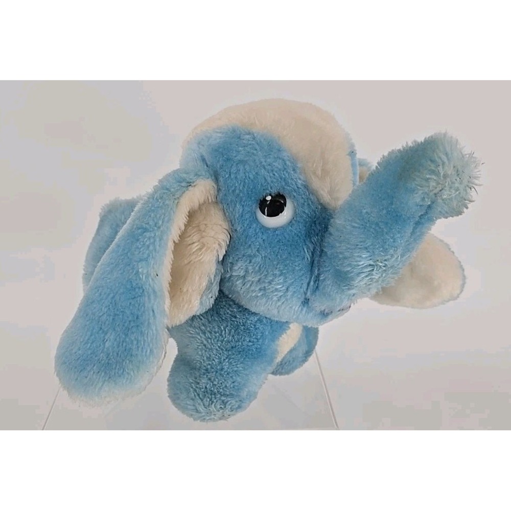 R. Dakin & Co. Cute 1977 Vintage Blue Elephant Baby Nursery